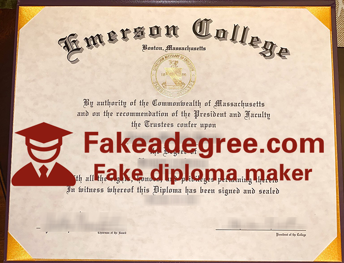 Emerson College diploma