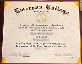 Emerson College diploma