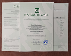FOM Hochschule Urkunde and transcript