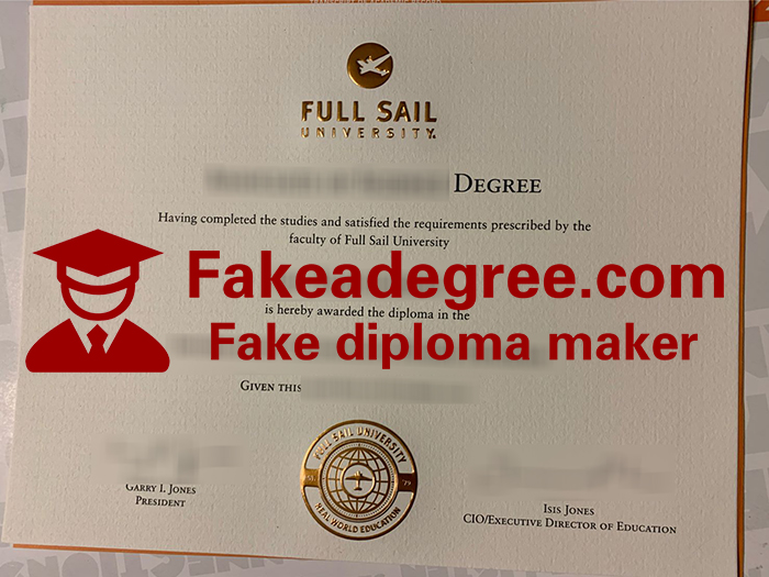 Full Sail University diploma