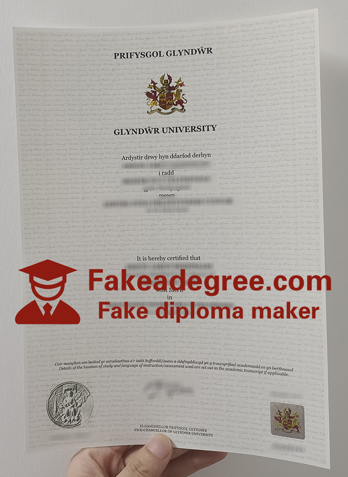 Glyndŵr University diploma
