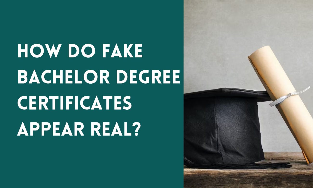 HOW DO FAKE BACHELOR DEGREE CERTIFICATES APPEAR REAL?