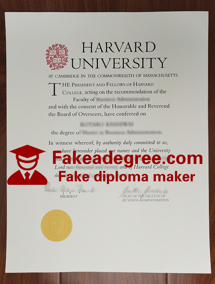 Harvard University degree