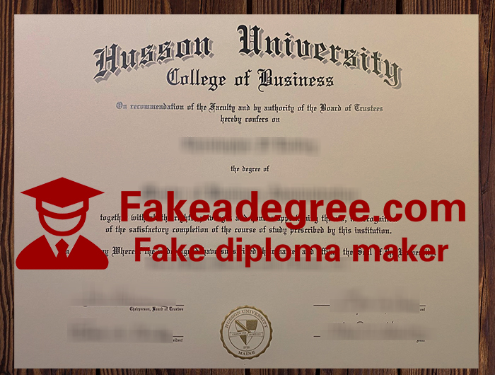 Husson University diploma
