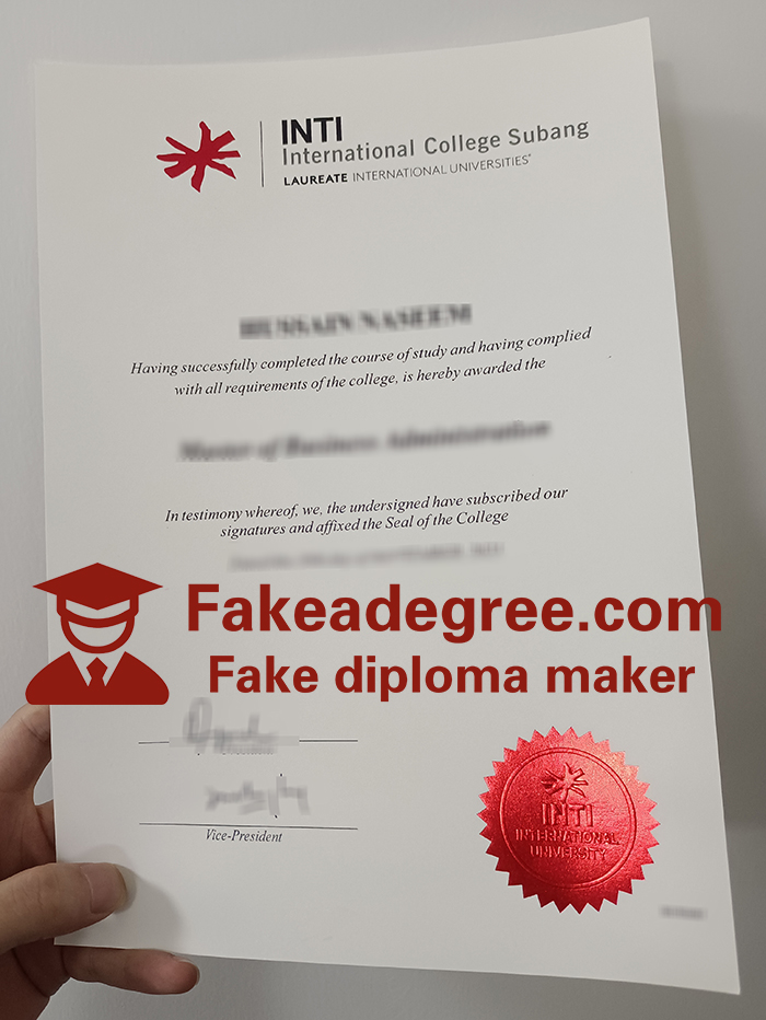 INTI International University diploma