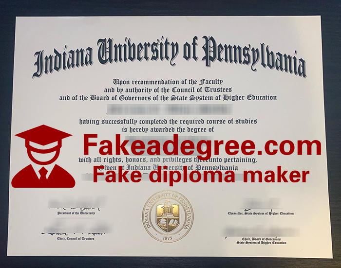 Indiana University of Pennsylvania diploma