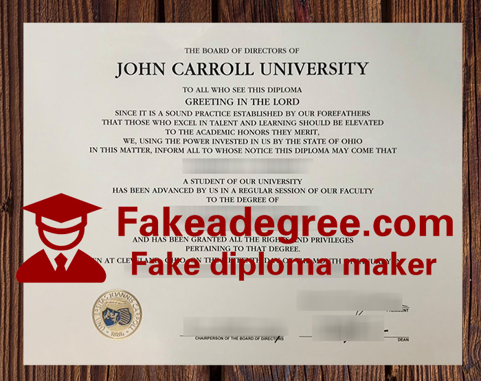 John Carroll University diploma
