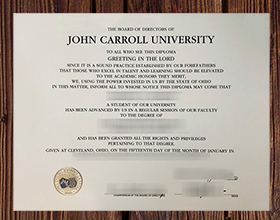 John Carroll University diploma
