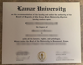 Lamar University diploma