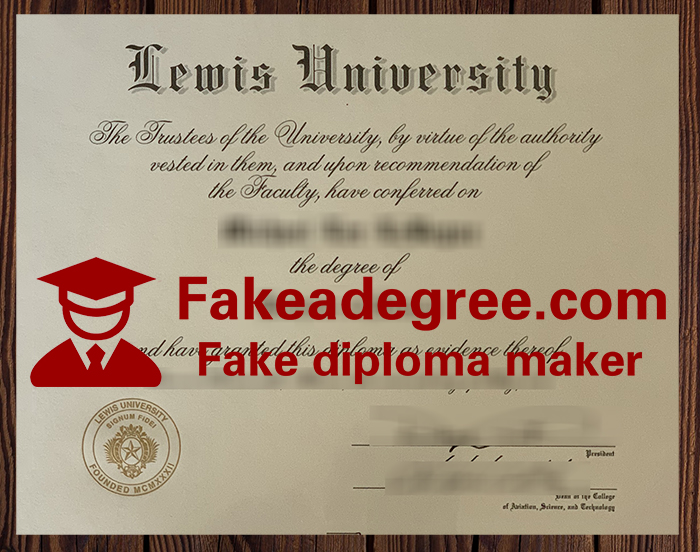 Lewis University diploma