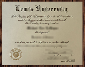 Lewis University diploma