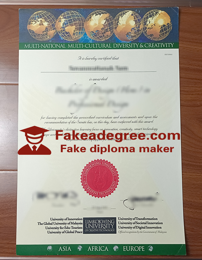 Limkokwing University of Creative Technology diploma