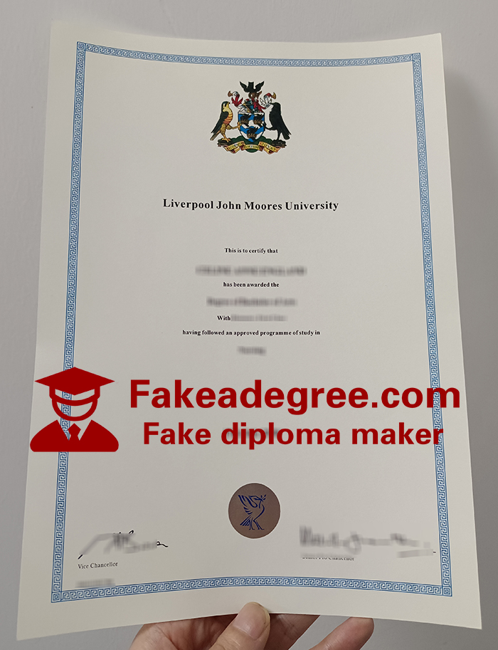 Liverpool John Moores University diploma