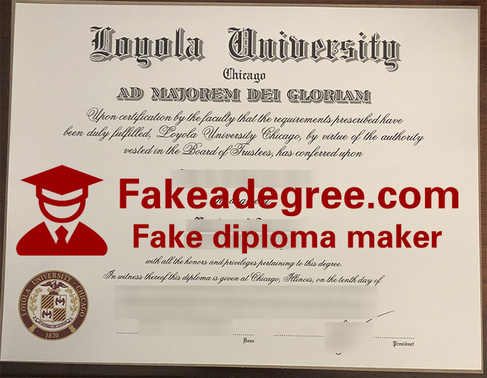 Loyola University Chicago diploma