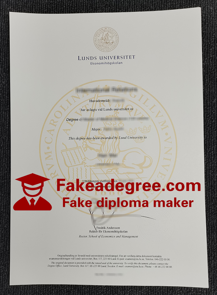 Lund University diploma Lund University diploma