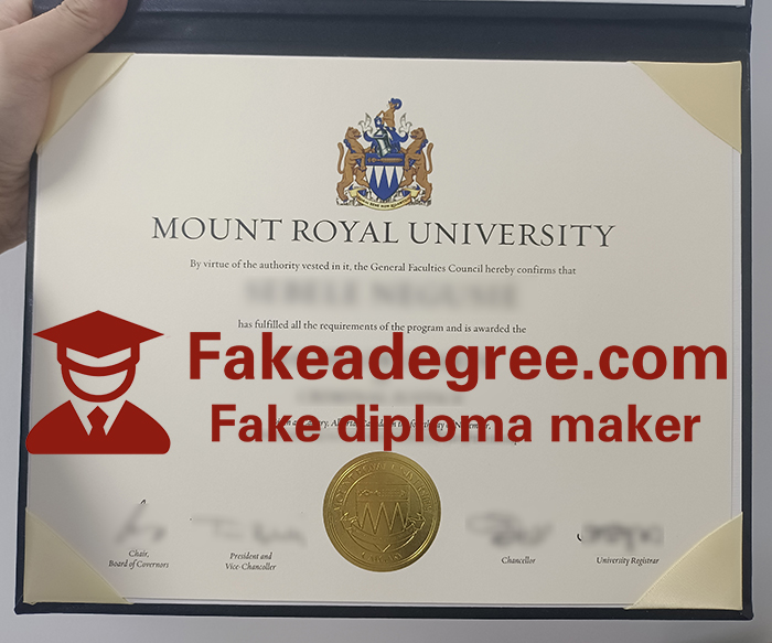 Mount Royal University diploma