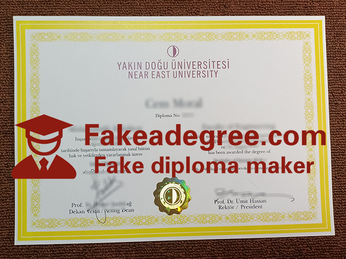 Near East University diploma Near East University diploma