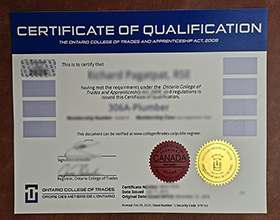 Ontario College of Trades Certificate