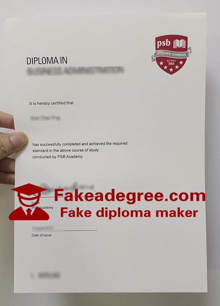 PSB Academy diploma PSB Academy diploma