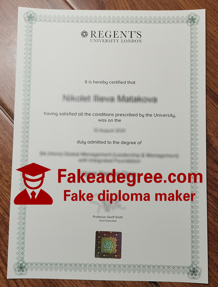 Regent's University London diploma