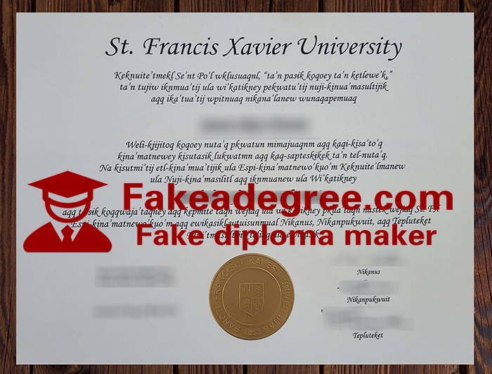 St. Francis Xavier University diploma