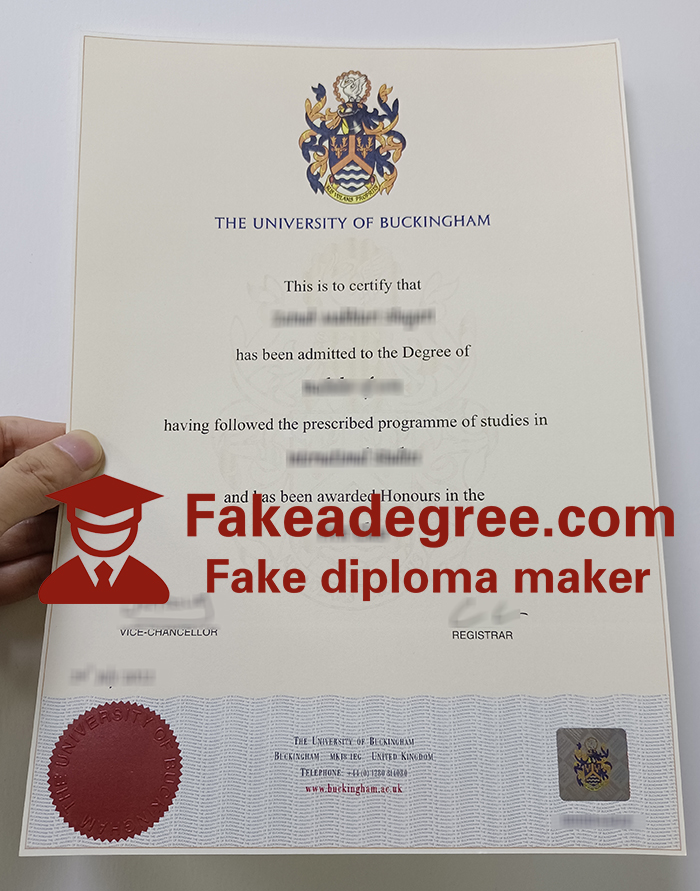 University of Buckingham diploma