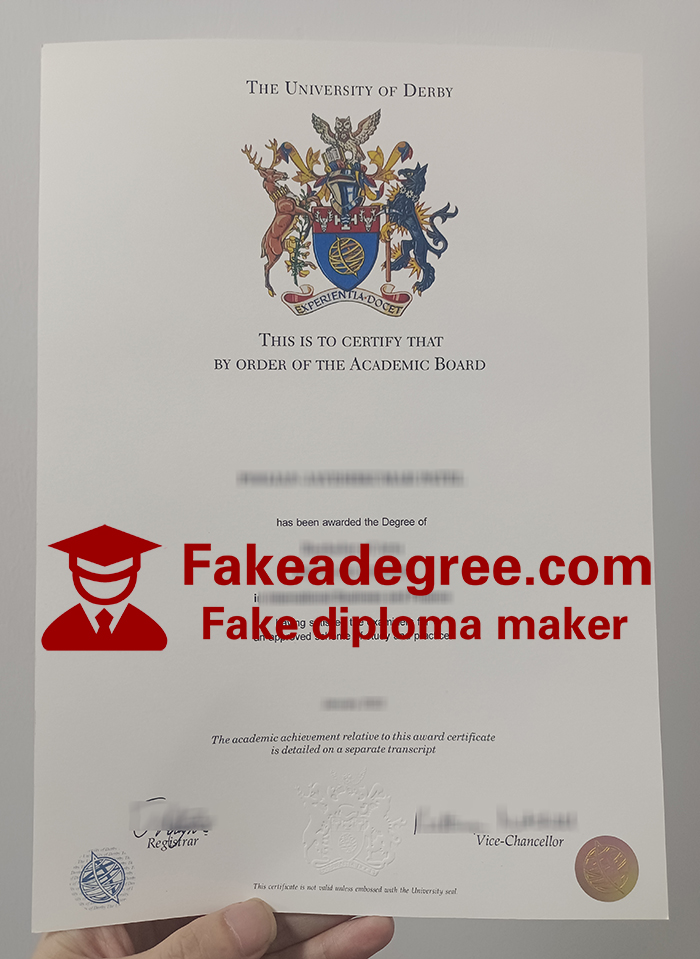 University of Derby diploma