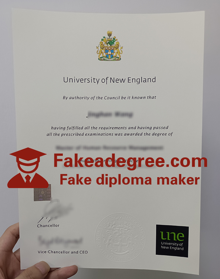 University of New England diploma University of New England diploma