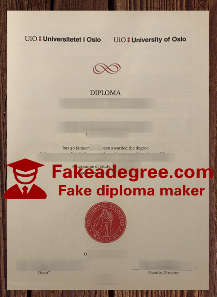 University of Oslo diploma University of Oslo diploma