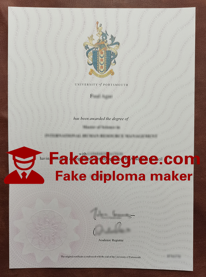 University of Portsmouth diploma