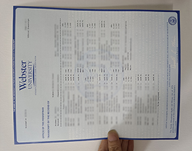 Webster University transcript