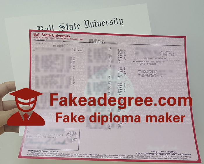 Ball State University transcript