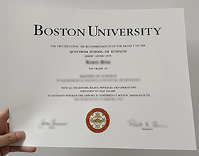 Boston University diploma