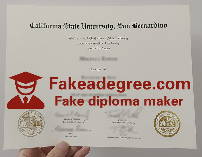 California State University, San Bernardino diploma