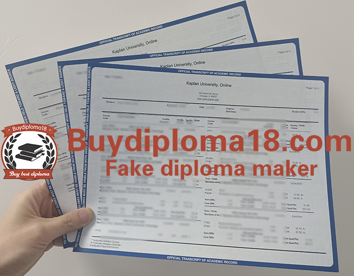Kaplan University transcript
