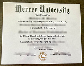 Mercer University diploma