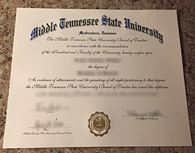 Middle Tennessee State University diploma