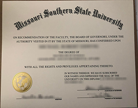 Missouri Southern State University diploma