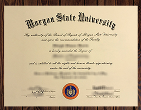 Morgan State University diploma