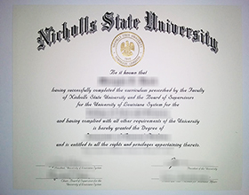 Nicholls State University diploma