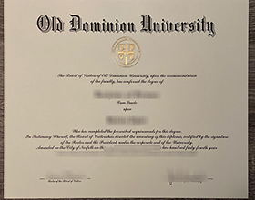 Old Dominion University diploma