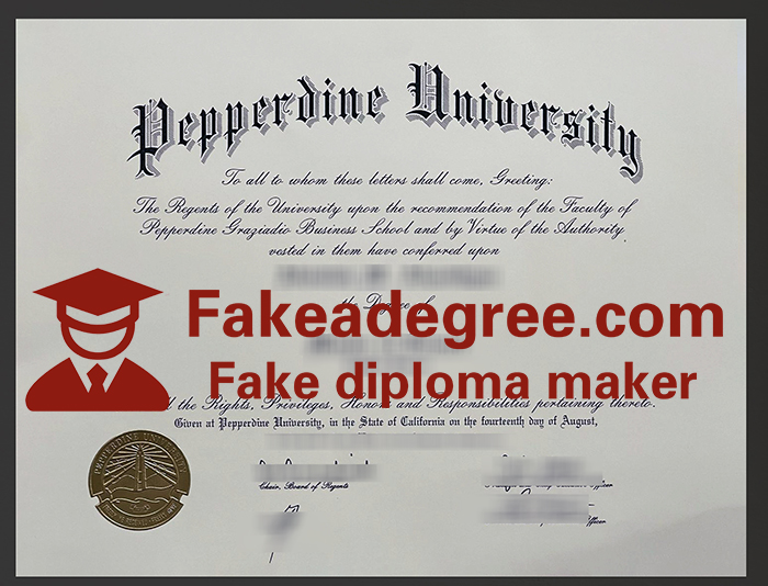 Pepperdine University diploma Pepperdine University diploma