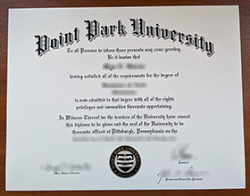 Point Park University diploma