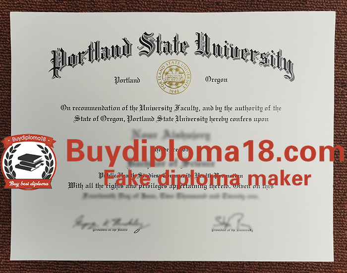Portland State University diploma Portland State University diploma