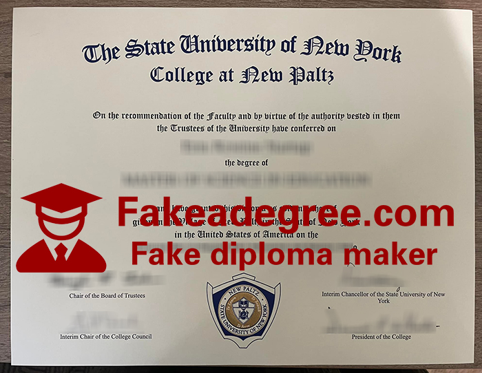 SUNY New Paltz diploma SUNY New Paltz diploma
