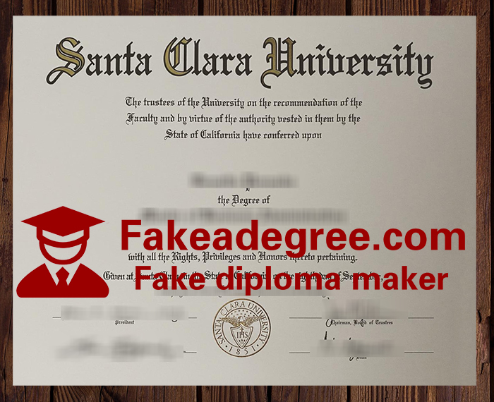 Santa Clara University diploma Santa Clara University diploma