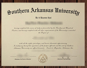 Southern Arkansas University diploma