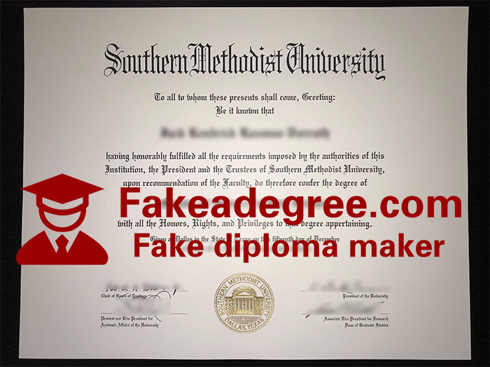 Southern Methodist University diploma Southern Methodist University diploma