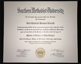 Southern Methodist University diploma
