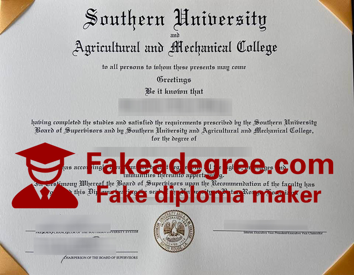 Southern University diploma Southern University diploma